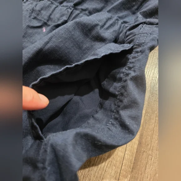 DULUTH TRADING CO HEMP SHIRT DRESS NAVY CURVY PLUS PREPPY CLASSY elegant Y2k - Picture 12 of 16